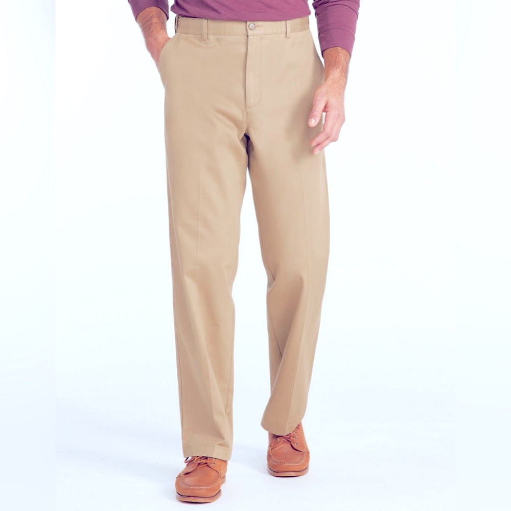 L.L. Bean Men's Wrinkle-Free Double L Chinos Hidden Comfort Plain Front NWT